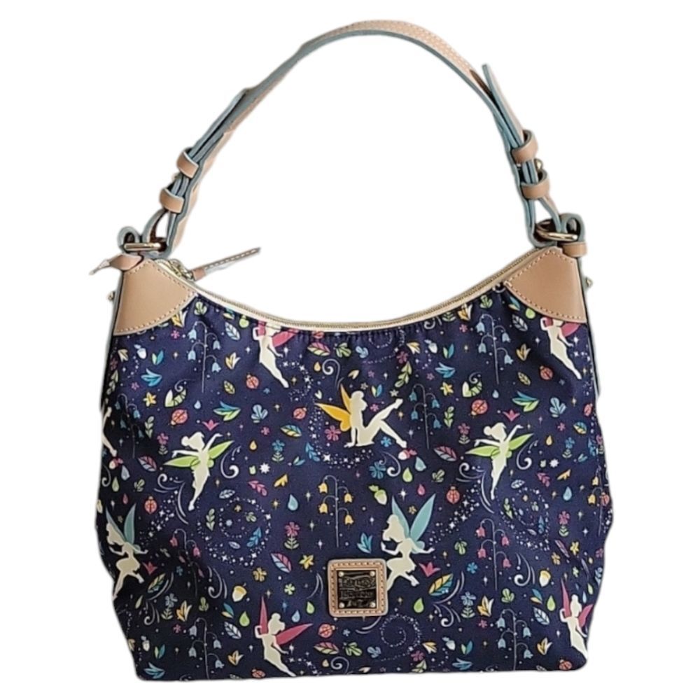 Dooney & Bourke Navy Blue Hobo Bag with Fairy Print